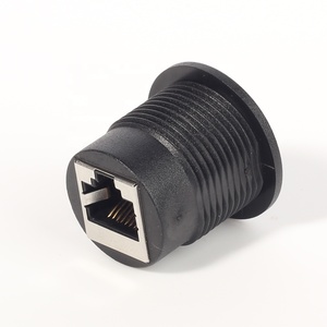 Chủ đề Nut khóa <span class=keywords><strong>RJ45</strong></span> Bảng điều khiển gắn kết ổ cắm Cat6 nữ để nữ đi qua kết nối - Product Image 4