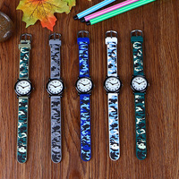 Bande dessinée camouflage sports de plein air étudiant montre pour enfants fan militaire garçon tendance mode montre étanche