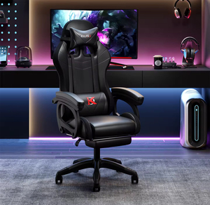 Chaise <span class=keywords><strong>de</strong></span> <span class=keywords><strong>bureau</strong></span> gaming en cuir PU, réglable, avec support <span class=keywords><strong>de</strong></span> nuque, structure en fer, conforme REACH, personnalisable avec logo, OEM ODM, vente en gros - Product Image 4