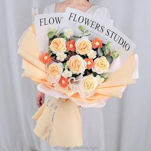 باقة مصنوعة يدويًا من البوليستر روز كيفا للبيع بالجملة عيد الحب عيد الأم عيد الميلاد عيد هالوني المدرسة مرة أخرى - Product Image 3