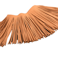 Frange en microfibre suédée colorée de taille personnalisable pour accessoires décoratifs de rideaux, téléphones portables et vêtements