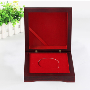 Boîte de présentation de médailles en bois EVERWIN, coffret cadeau en velours rouge, boîte à badges, boîte à pièces commémoratives, cadeau d'affaires, boîte d'emballage en bois pour objets de collection - Product Image 5