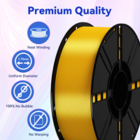 Filament plastique pour imprimante 3D KELEIDI, 1,75 mm, PLA Soie Or Brillant 1KG, impression haute vitesse 200°C.