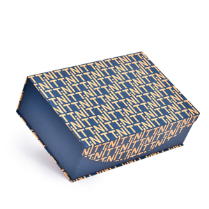 Boîte d'emballage pliante personnalisée en carton gris écologique avec logo imprimé en feuille d'or de luxe, fermeture magnétique, pour robes - Product Image 2