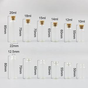 Commercio all'ingrosso 10ml 12ml 14ml 15ml 18ml 20ml Mini piccolo piccolo desiderio <span class=keywords><strong>bottiglie</strong></span> di <span class=keywords><strong>vetro</strong></span> trasparente fiala con tappo di sughero bottiglia messaggio - Product Image 6