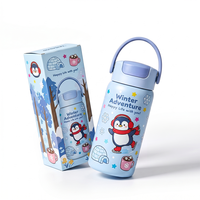 Nouvelle gourde pour enfants Everich 14oz en acier inoxydable, écologique, couleur personnalisable, pour le sport en extérieur, avec paille et poignée