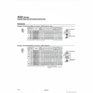 นิวเมติกส์แบบสัมผัสเดียว KQ2S16-04AS ชิ้นส่วนนิวเมติก SMC - Product Image 1