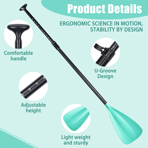 Pagaia Gonfiabile Ibrida per SUP e Kayak, Doppia Testa, 88 Pollici, Grado Marino, Leggera con Chiusura Rapida, Certificata CE e BSCI, Produzione OEM - Product Image 2