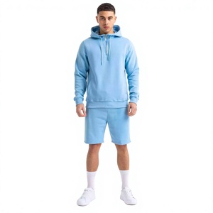 <b>Men</b> Hoodie and <b>Shorts</b> Set Slim Fit Style Solid Color Printing 100% Cotton Made <b>Long</b> Sleeve Hoodie With <b>Shorts</b> Set for <b>Men</b> - Product Image 1