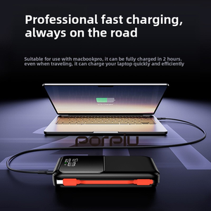 Banque d'alimentation portable 20000mah pour ordinateur portable avec sortie PD45W affichage LED à charge <span class=keywords><strong>super</strong></span> rapide câbles et lanière intégrés - Product Image 4