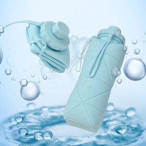 Garrafa de Água de Silicone Dobrável, Livre de BPA, Reutilizável, Garrafa de Bebida Portátil, Copo de Viagem de Silicone com Tampa - Product Image 3