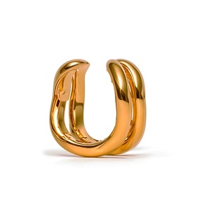 Milskye boucles d'oreilles classiques pour femmes 925 argent 18k plaqué or kaze fusion oreille manchette boucles d'oreilles - Product Image 5