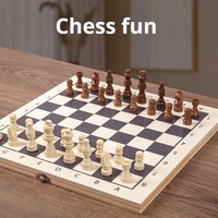 Jeu d'échecs pliable en bois pour enfants avec logo personnalisé, jeu de puzzle et de société interactif pour exercer les compétences de réflexion entre parents et enfants