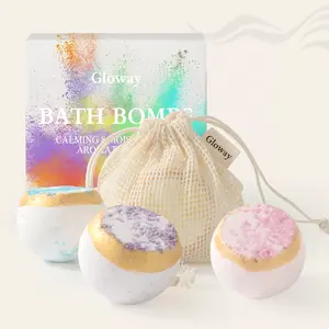 Luxury Spa Beauty Self Care Relaxation Gifts 120G Hydrates Skin Improves Roughness Aromatherapy Handmade Bath Bombs With Crystal