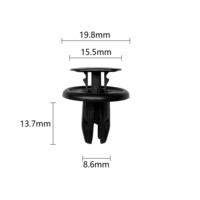 Clips de fixation en nylon pour pièces de rechange de réparation automobile, adaptés aux pare-chocs, garde-boue et panneaux de carrosserie Mazda