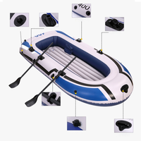 Bateau d'assaut Portable 2/3/4 personnes Kayak multi-personnes bateau en caoutchouc gonflable fond épais pêche à la dérive loisirs Rafting