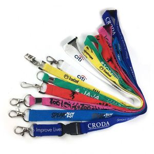 Free Sample Water Resistant Eco-Friendly Polyester Jacquard Screen Printed Custom Promotional ID Card Holder <b>Car</b> Key Lanyard - Product Image 3