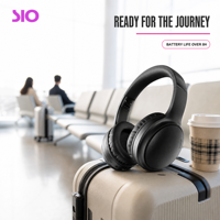 Casque sans fil 5.4, son stéréo supra-auriculaire, portée de 10 m, appels, musique, podcast, audiobooks, voyages en avion, écoute quotidienne