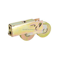 Système coulissant en acier zingué Cowell D1754 au design moderne, roulettes à faible bruit, accessoires pour roulettes de portes coulissantes