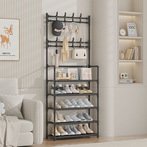 Appendiabiti <span class=keywords><strong>e</strong></span> <span class=keywords><strong>Scarpiera</strong></span> Multifunzione da Terra per Camera da Letto, Porta Scarpe <span class=keywords><strong>e</strong></span> Cappelli, Bestseller - Product Image 1