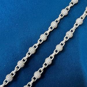 10MM Moissanite Diamond 925 Sterling Silver Clustered Ball Cadena de hip hop para raperos Colgante Joyería Disponible Suministro al por mayor - Product Image 2