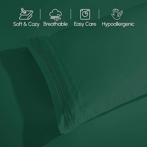 컴포트 럭셔리어스 1500 프리미엄 호텔급 모던 킹 마이크로파이버 초극세사 부드러운 4피스 침대 시트 세트 - Product Image 4