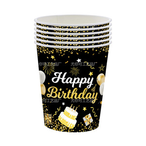 Ensemble de vaisselle jetable pour fête d'anniversaire, assiettes, gobelets, serviettes, nappe, 60-80 pièces, fournitures de décoration d'anniversaire - Product Image 3