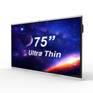 75 Inch Smart Interact Tv Pizarron Interactive Screen Touch Classroom Presentation Electronic Notice White Whiteboard 50KG 60hz