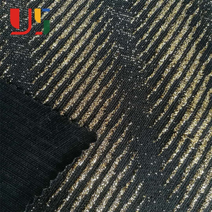 Shaoxing वस्त्र बाजार नरम हाथ लग रहा है आरामदायक 60% एन 35% M 5% सपा के लिए lurex बुनना नायलॉन कपड़े शाम पोशाक - Product Image 5