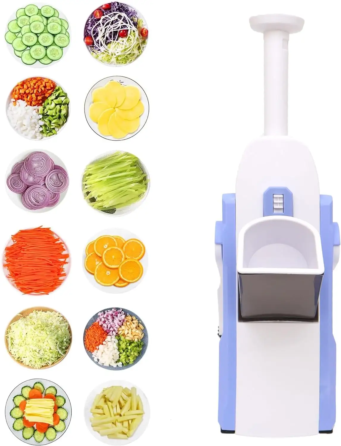 Mandoline Food Slicer For Kitchen - Adjustable Potato Slicer Vegetable Chopper French Fry Cutter
