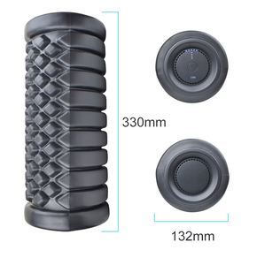 Rouleau de massage facial vibrant électrique USB rechargeable noir, en caoutchouc souple, avec contrôle de la minuterie, pour yoga et massage des points de pression (type 'Wolf Tooth') - Product Image 4