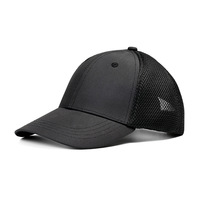 Casquette de baseball trucker 6 panneaux en maille respirante avec logo brodé ton sur ton personnalisé, couleur unie, tendance, pour la pêche, vente en gros OEM
