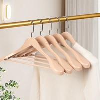 Cintre en plastique PP imitation bois, épaules larges, design moderne et peu encombrant pour costumes, manteaux, chemises, vestes, robes, rangement salon