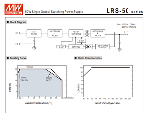 MEAN WELL LRS-50-12 แหล่งจ่ายไฟสลับ 50W 12V 4.2A AC DC แหล่งจ่ายไฟเอาต์พุตเดี่ยวสำหรับแถบ LED กล้องวงจรปิดอุปกรณ์อุตสาหกรรม - Product Image 3