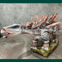 Modèle de stégosaure animatronique grandeur nature de 3 m, modèle de dinosaure grandeur nature avec son et mouvements