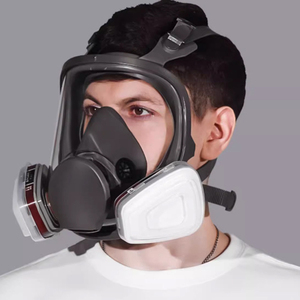 Respiradores de Gas Industriales de Cara Completa con Visera de Silicona Reutilizable, Doble Filtro, Certificación CE, Modelo 6800, Alta Calidad - Product Image 4