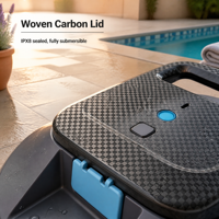 Robot nettoyeur de piscine sans fil à navigation gyroscopique, algorithme d'évitement d'obstacles de 6 mm, nettoyage de 120 m²