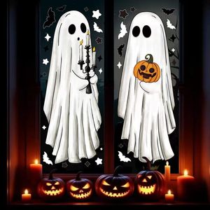 Pegatina de Papel de Fantasma de Talla Grande para Halloween, Etiqueta Decorativa para Ventanas de Hogar y Supermercado - Product Image 2