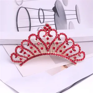 Wholesale Fashion Bridal Wedding zircon Rhinestone Crowns Metal Tiaras For Women