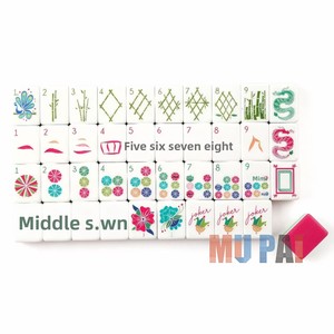 Juego de Mahjong Americano Acrílico de 4 Capas Color Rojo Rosa, Portátil, con Bloques de Color, Listo para el Mercado de EE. UU./UE, Directo de Fábrica - Product Image 3