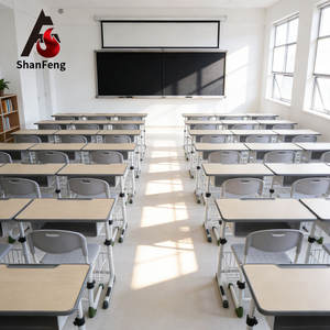 Ensemble <span class=keywords><strong>de</strong></span> classe robuste personnalisé, table d'étude pour élèves du collège, chaise, table <span class=keywords><strong>de</strong></span> <span class=keywords><strong>lecture</strong></span> scolaire, cadre en acier durable - Product Image 1