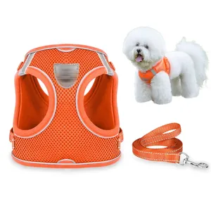 high quality wholesale large pet harness custom logo soft dog harness mesh oem leash new dog harness