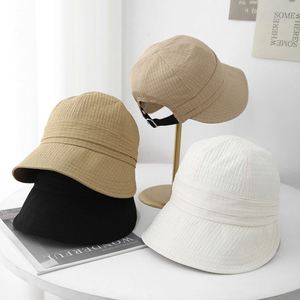 2025 Summer Classic Waffle Silk Screen Printed Custom Brand Sunshade <b>Sunscreen</b> Bucket Hat for Women Casual Fashion - Product Image 2