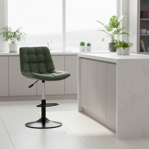 เก้าอี้แต่งหน้าทรงสูงระดับพรีเมียม ปรับระดับค<span class=keywords><strong>ว</strong></span>ามสูงได้ หมุนได้ 360 องศา หุ้มกำมะหยี่สีชมพู สำหรับ<span class=keywords><strong>ห้อง</strong></span>นั่งเล่น เก้าอี้บาร์ทรงสูง - Product Image 6