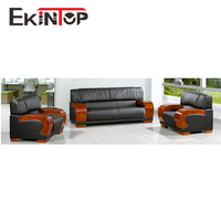Ekintop, canapé de bureau en bois et cuir de haute qualité, prix avantageux, design classique et moderne