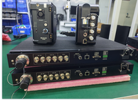 Convertidor de Fibra Óptica SDI de 12g, Cable SMPTe de Larga Distancia, Fuente de Alimentación, Intercomunicador Ethernet, Extensor de Fibra Óptica EFP