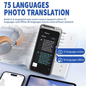 جهاز ترجمة Z6 بشاشة عريضة للغات AI جهاز ترجمة النص للتسجيل الصوتي في الوقت الفعلي - Product Image 5