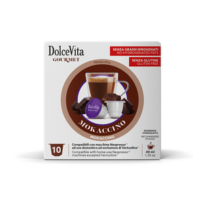 Dolce Vita Mokaccino Compatibile Nespresso Confezione da 10 Capsule [0,12€/Capsule] per Macchine Monodose - Product Image 1