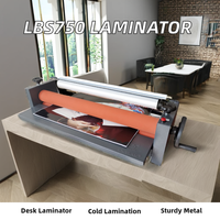 Plastifieuse manuelle à froid de bureau 750 mm LBS750 compatible avec les formats de papier A4 A3 A2 A5