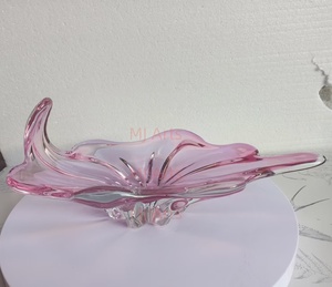 Bol en verre de Murano rose, artisanat, chaleur naturelle, maison, hôtel, <span class=keywords><strong>restaurant</strong></span>, mariage, fête, design en forme de fleur pour la décoration de la maison, art - Product Image 4
